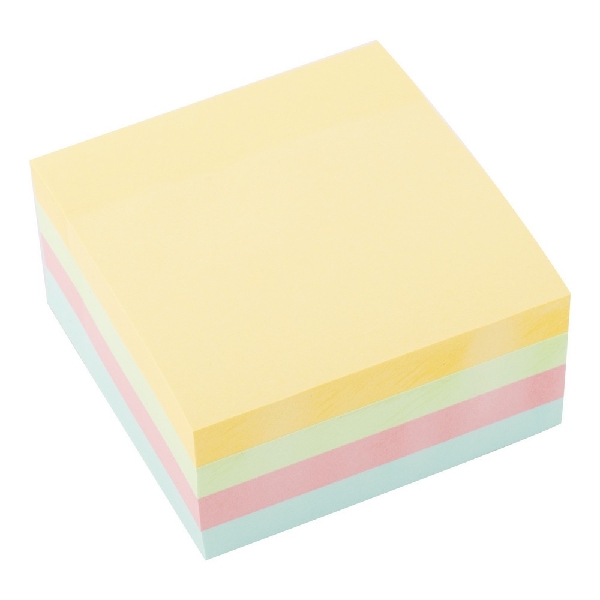 Picture of CUBE D.RECT 76x76mm 400 PASTEL NOTES