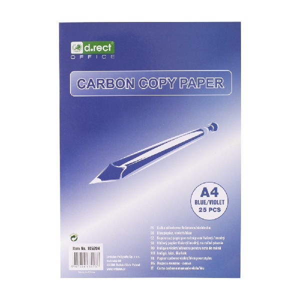 Picture of CARBON COPY PAPER D.RECT A4 BLUE/VIOLET 25sheets