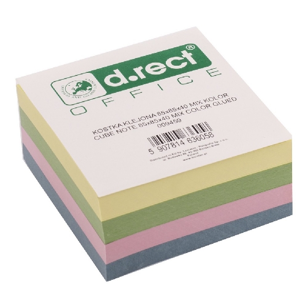 Picture of CUBE D.RECT 85x85x40mm GLUED MIX COLOR