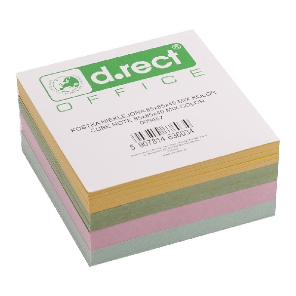 Picture of CUBE D.RECT 85x85x40mm NOT GLUED MIX COLOR
