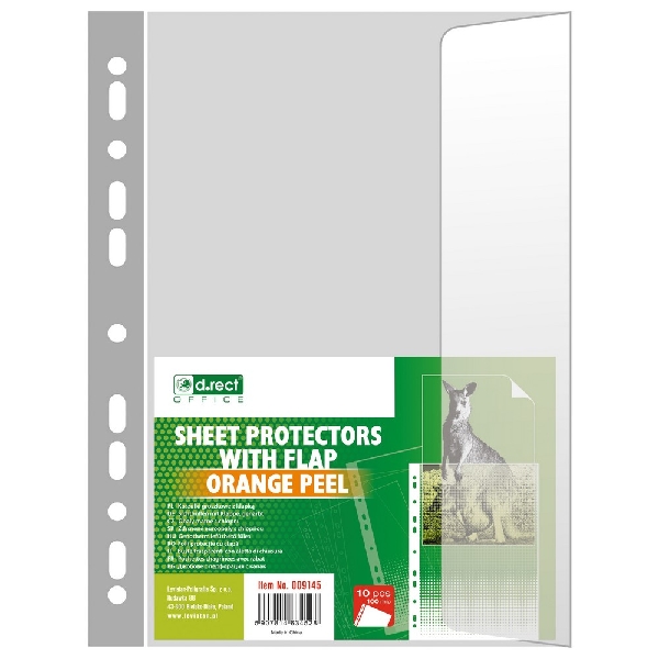 Picture of SHEET PROTECTOR D.RECT OP 100mic a'10 WITH FLAP