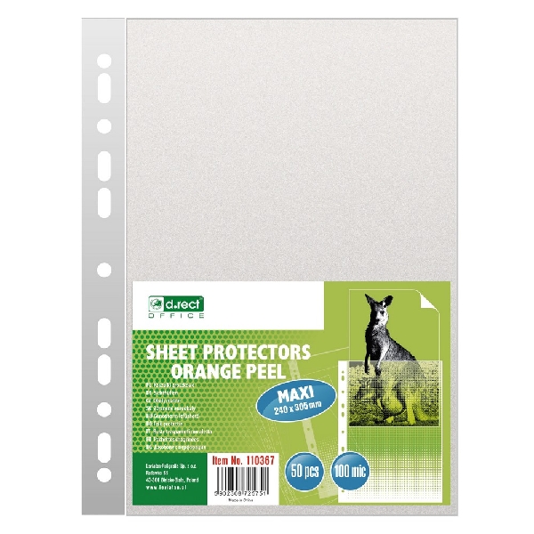 Picture of SHEET PROTECTOR D.RECT OP 100mic a'50 MAXI 240x305