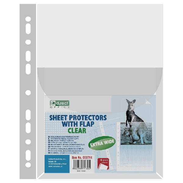 Obrazek KOSZULKA D.RECT KRYSTALICZNA 170MIC a'5 POSZERZANA  Z KLAPKĄ PVC