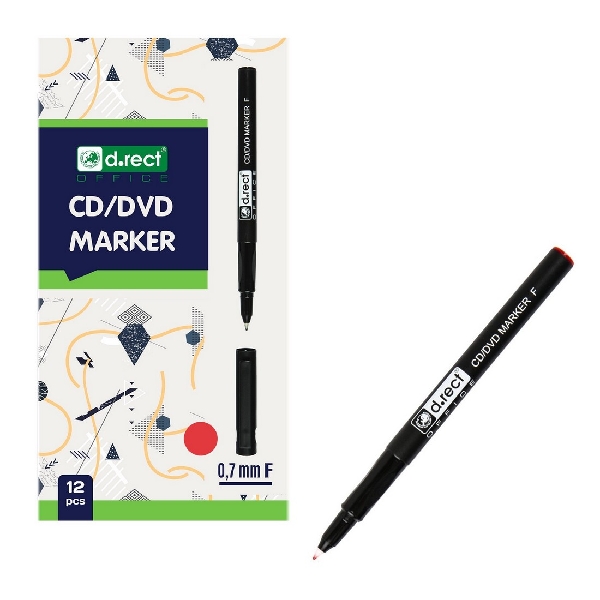 Obrazek MARKER D.RECT CD 0.7 F CZERWONY 12szt