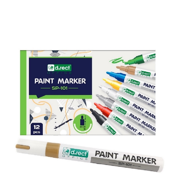 Picture of PAINT MARKER D.RECT SP-101 GOLD 12pcs
