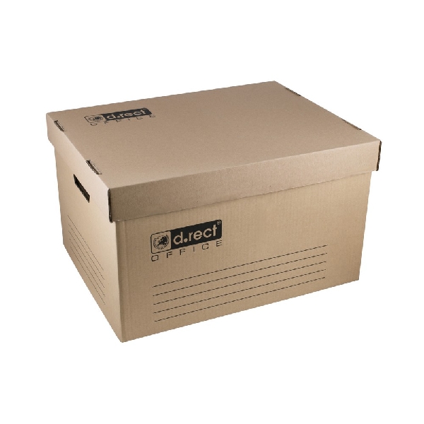 Picture of ARCHIVE BOX D.RECT 2105 CARDBOARD BULK SEPARATE TOP