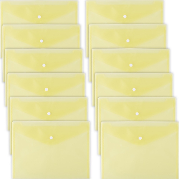 Picture of FILE BAG D.RECT 5530 A4 PP YELLOW 12pcs