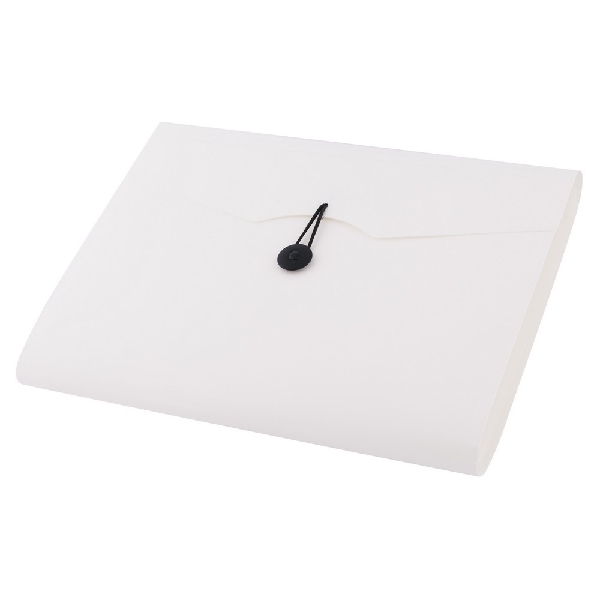 Picture of EXPANDING FILE BAG D.RECT 5580 A4 WHITE 12-P