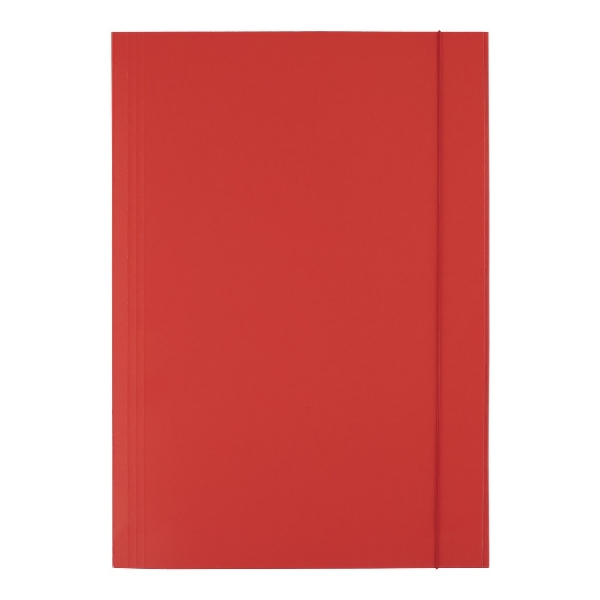 Picture of PAPER ACTION FILE WITH FASTENER D.RECT 300g RED 25pcs