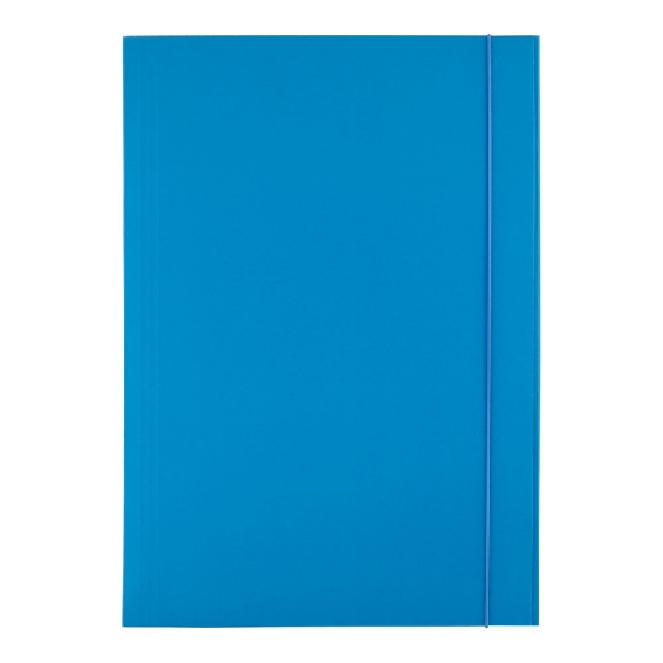 Picture of PAPER ACTION FILE WITH FASTENER D.RECT 300g BLUE 25pcs