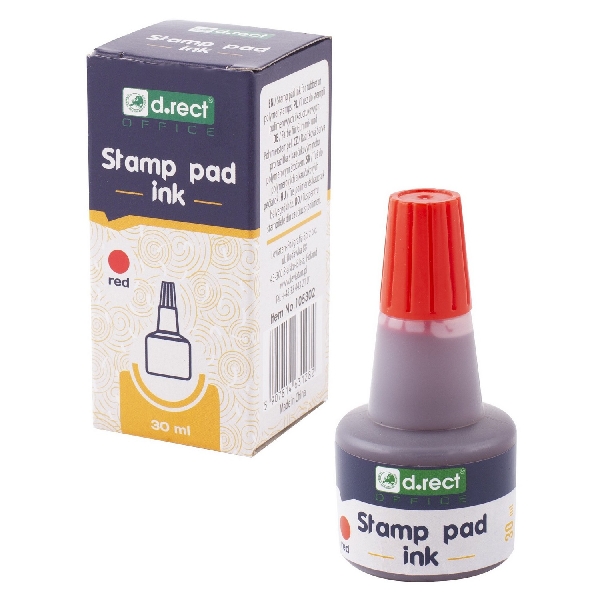 Obrazek TUSZ D.RECT CZERWONY 30ml 12szt