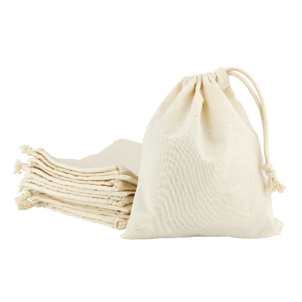 Picture of COTTON SACK WITH DRAWSTRING 17x20cm 10pcs