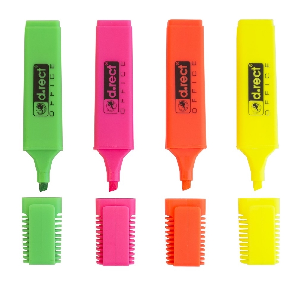 Picture of HIGHLIGHTER  D.RECT 1127 4 COLORS