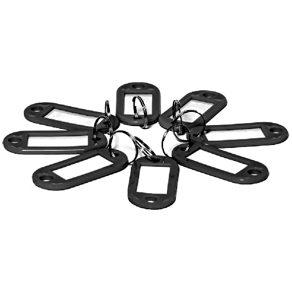 Picture of KEY TAG D.RECT BLACK 10pcs