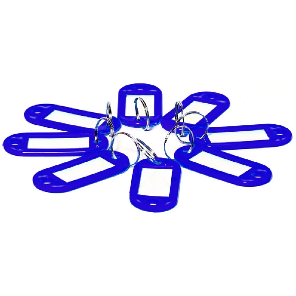 Picture of KEY TAG D.RECT BLUE 10pcs
