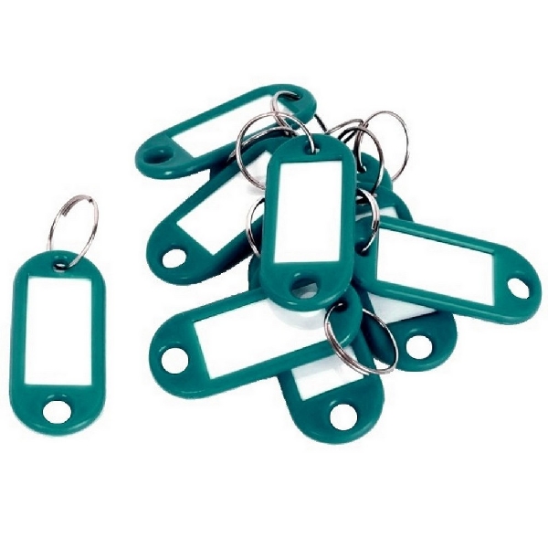 Picture of KEY TAG D.RECT GREEN 10pcs