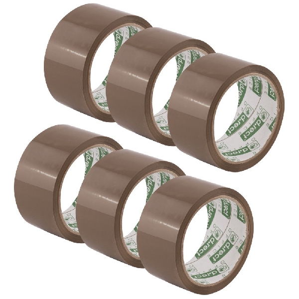 Obrazek TAŚMA PAKOWA BRĄZOWA AKRYL 48mm x 50m 6szt