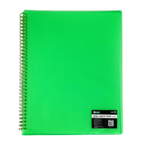 Picture of SPIRAL DISPLAY BOOK D.RECT 5520 20-LP GREEN
