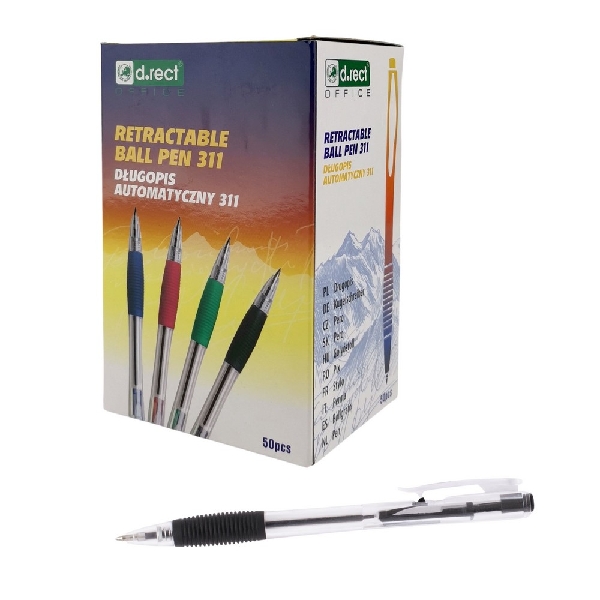 Picture of BALLPOINT PEN D.RECT 311 BLACK 50pcs