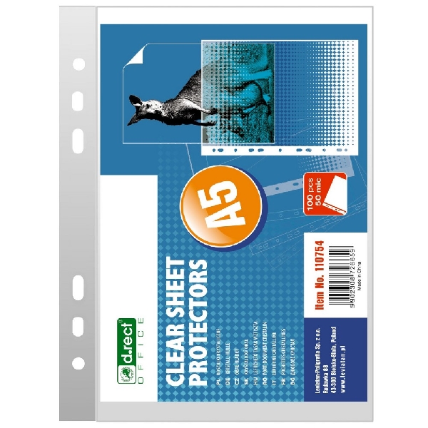 Picture of SHEET PROTECTOR D.RECT CC 50mic A5 a'100