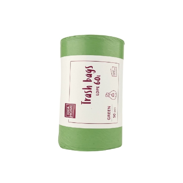 Picture of TRASH BAGS LDPE 60l GREEN 50 pcs
