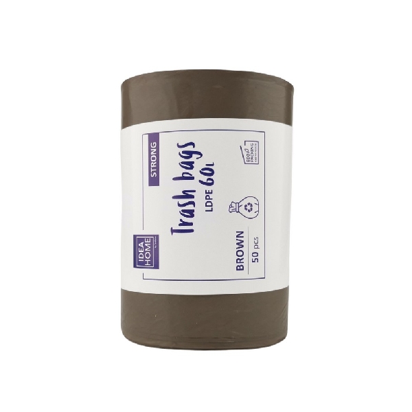 Obrazek WORKI IH LDPE MOCNY 60L BRĄZOWY 50szt
