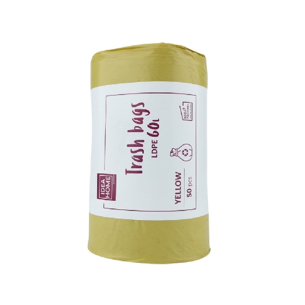 Obrazek WORKI IH LDPE 60L ŻÓŁTY 50szt