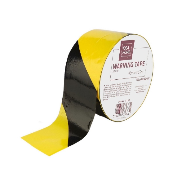 Obrazek TAŚMA OSTRZEGAWCZA IH 48mm x 50m NIEKLEJĄCA ŻÓŁTO/CZARNA