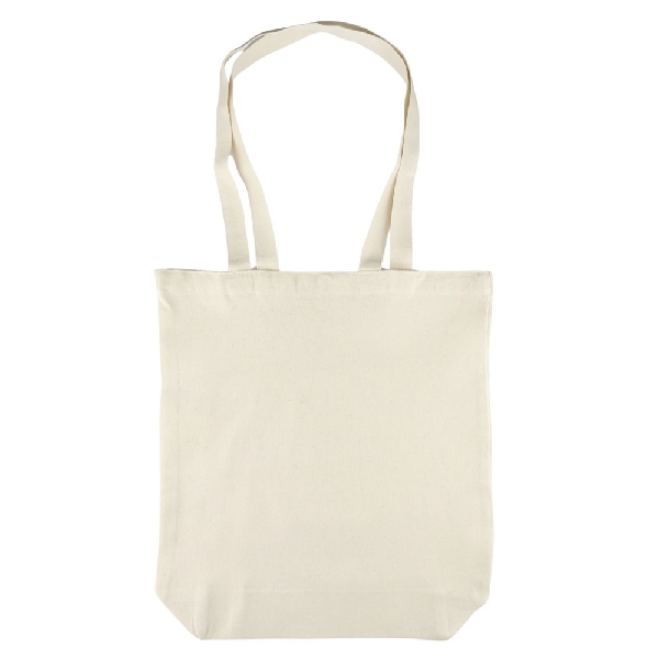 Obrazek TORBA BAWEŁNIANA 220g 380x420x10 POSZERZANA Z USZAMI BEZ NADRUKU 5szt NATURALNY