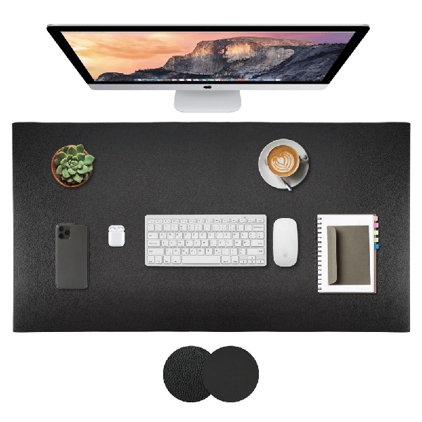Picture of LEATHER DESK MAT SMART 800x400mm DOUBLE-SIDED BLACK