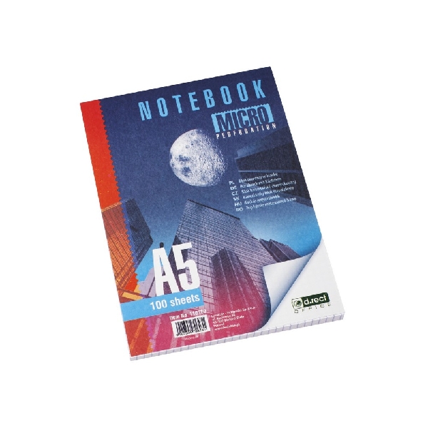 Obrazek BLOK BIUROWY D.RECT MIKROPERFORACJA A5 100 ARK. KRATKA