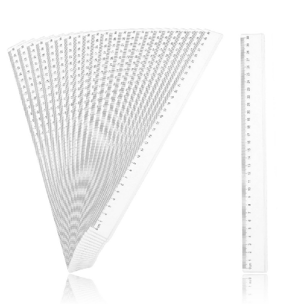 Picture of RULER D.RECT 30cm 24pcs