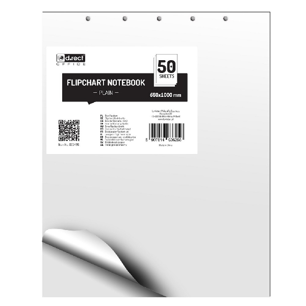 Picture of FLIPCHART NOTEBOOK 650x1000 PLAIN 50 SHEETS