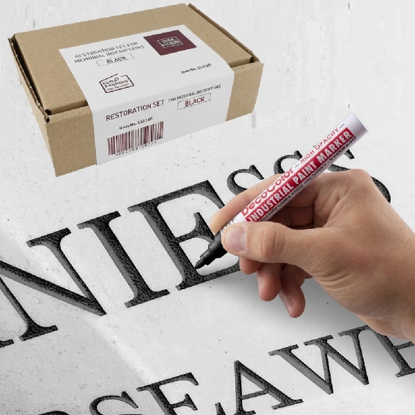 Obrazek ZESTAW MEMORIA IH DO RENOWACJI NAPISÓW CZARNY